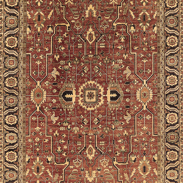 Oriental Brown Traditional Rug, urb1369brn