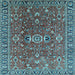 Square Oriental Light Blue Traditional Rug, urb1369lblu