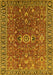 Machine Washable Oriental Yellow Traditional Rug, wshurb1369yw