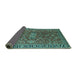 Sideview of Oriental Turquoise Traditional Rug, urb1369turq