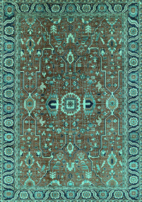 Oriental Turquoise Traditional Rug, urb1369turq