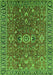 Machine Washable Oriental Green Traditional Area Rugs, wshurb1369grn