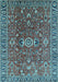 Machine Washable Oriental Light Blue Traditional Rug, wshurb1369lblu