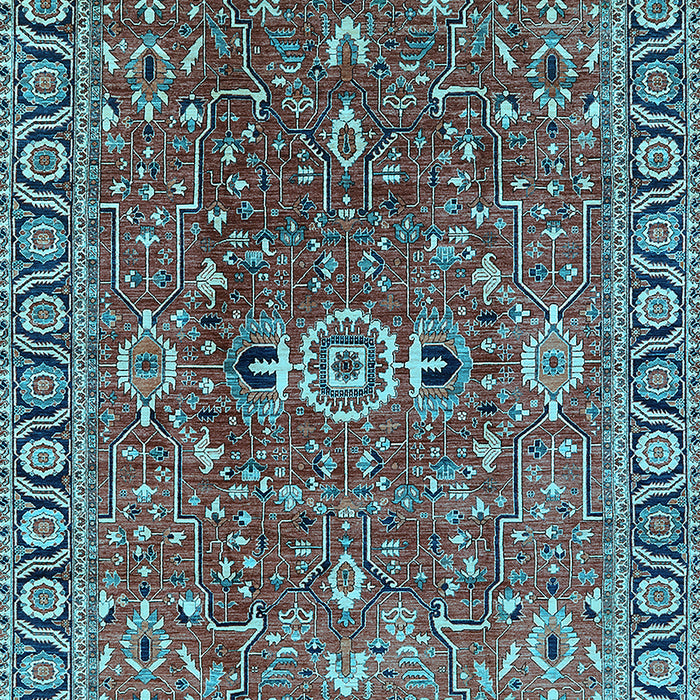 Oriental Light Blue Traditional Rug, urb1369lblu