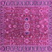 Square Machine Washable Oriental Pink Traditional Rug, wshurb1369pnk