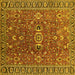 Square Machine Washable Oriental Yellow Traditional Rug, wshurb1369yw