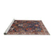 Sideview of Machine Washable Industrial Modern Rosy Pink Rug, wshurb1370