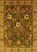 Machine Washable Oriental Yellow Traditional Rug, wshurb1370yw