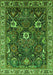 Oriental Green Traditional Rug, urb1370grn