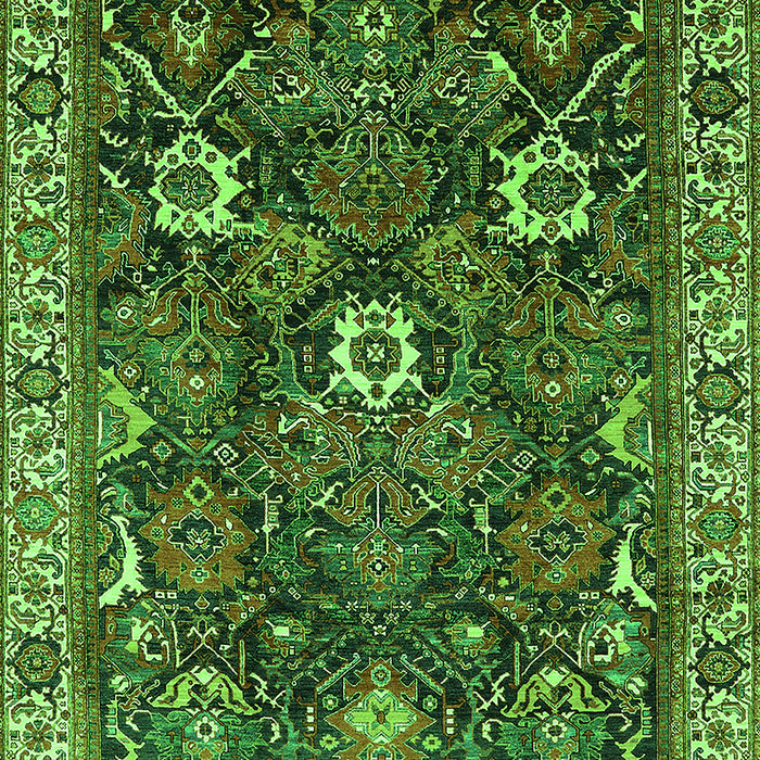 Oriental Green Traditional Rug, urb1370grn