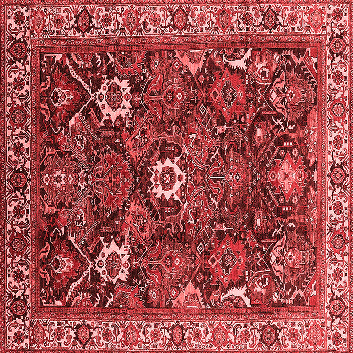 Machine Washable Oriental Red Traditional Rug, wshurb1370red