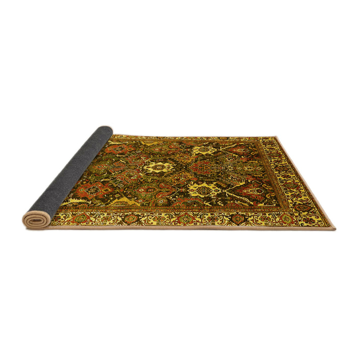 Sideview of Oriental Yellow Traditional Rug, urb1370yw