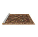 Sideview of Machine Washable Oriental Brown Traditional Rug, wshurb1370brn