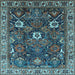 Square Oriental Light Blue Traditional Rug, urb1370lblu