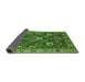 Sideview of Oriental Green Traditional Rug, urb1370grn