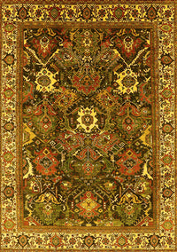 Oriental Yellow Traditional Rug, urb1370yw