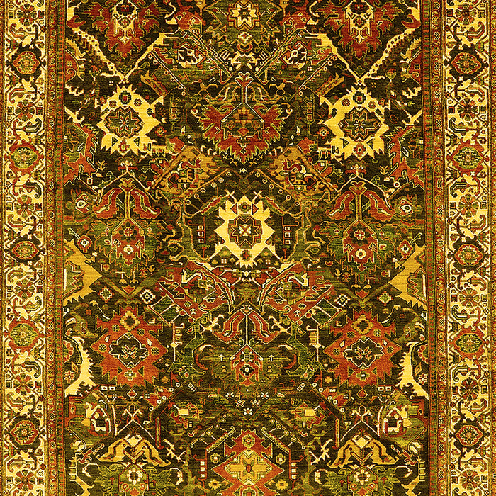 Oriental Yellow Traditional Rug, urb1370yw