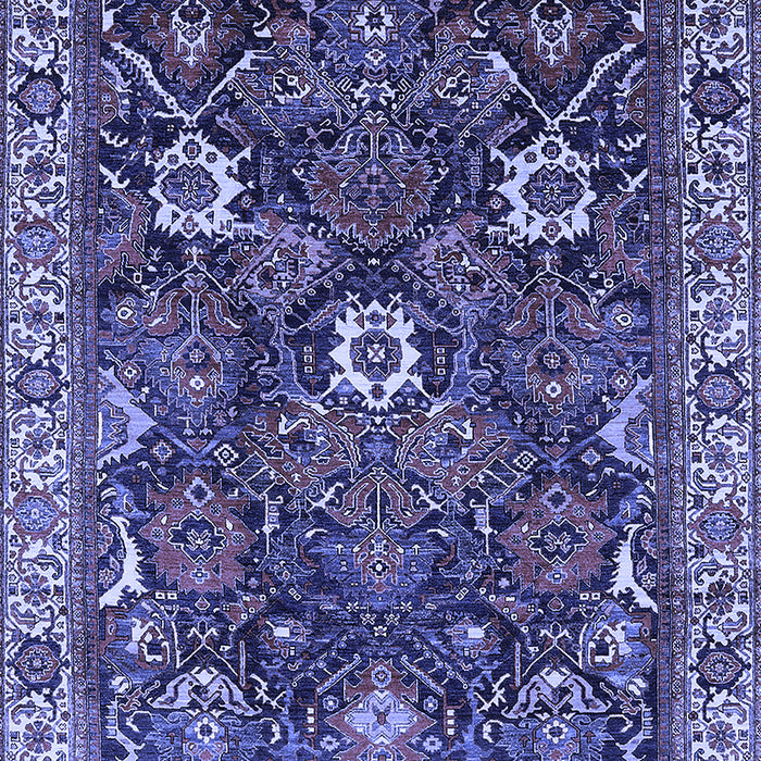Oriental Blue Traditional Rug, urb1370blu