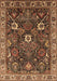 Machine Washable Oriental Brown Traditional Rug, wshurb1370brn