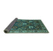 Sideview of Oriental Turquoise Traditional Rug, urb1370turq