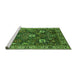 Sideview of Machine Washable Oriental Green Traditional Area Rugs, wshurb1370grn