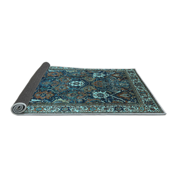 Sideview of Oriental Light Blue Traditional Rug, urb1370lblu