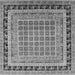 Square Machine Washable Oriental Gray Industrial Rug, wshurb1371gry