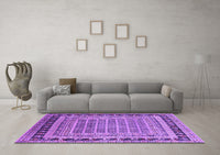 Machine Washable Oriental Purple Industrial Rug, wshurb1371pur