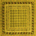 Square Oriental Yellow Industrial Rug, urb1371yw