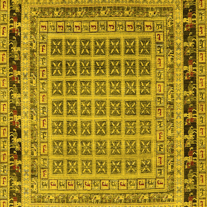 Oriental Yellow Industrial Rug, urb1371yw