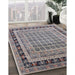 Mid-Century Modern Silver Pink Oriental Rug in Family Room, urb1371