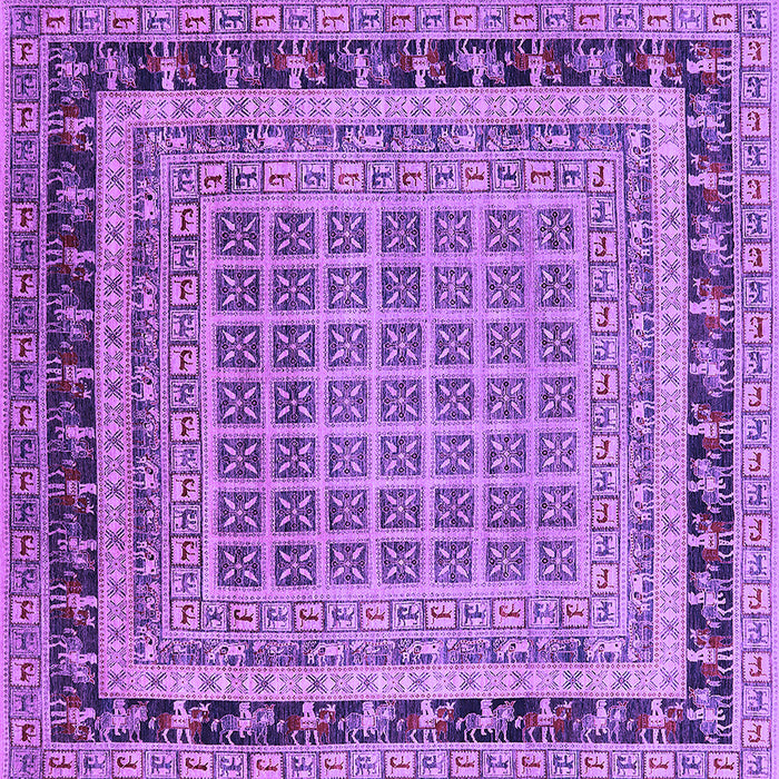 Square Oriental Purple Industrial Rug, urb1371pur