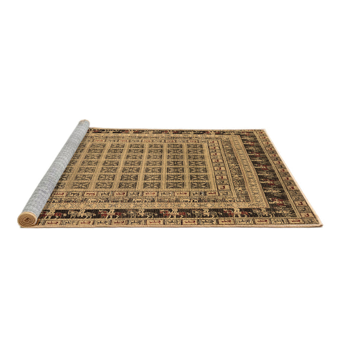 Sideview of Machine Washable Oriental Brown Industrial Rug, wshurb1371brn