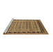 Sideview of Machine Washable Oriental Brown Industrial Rug, wshurb1371brn