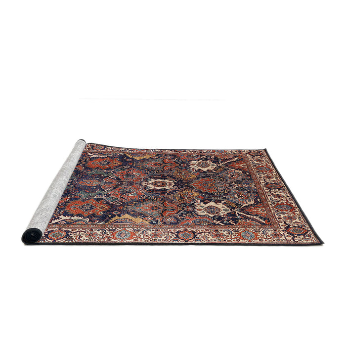 Sideview of Machine Washable Industrial Modern Camel Brown Rug, wshurb1372