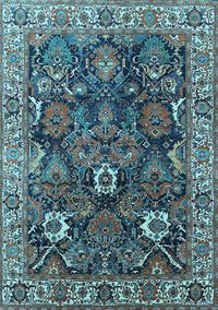 Oriental Light Blue Industrial Rug, urb1372lblu