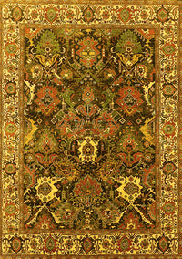 Oriental Yellow Industrial Rug, urb1372yw