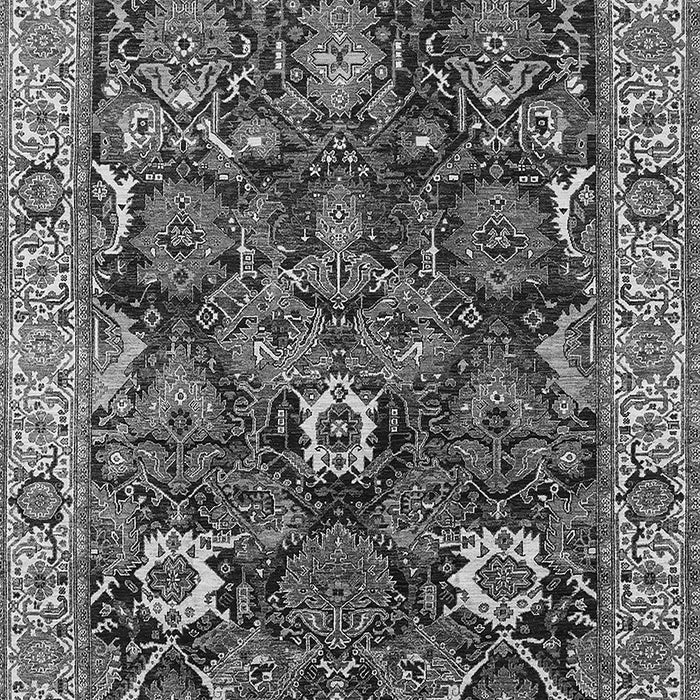Machine Washable Oriental Gray Industrial Rug, wshurb1372gry