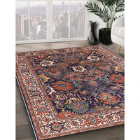 Mid-Century Modern Camel Brown Oriental Rug, urb1372