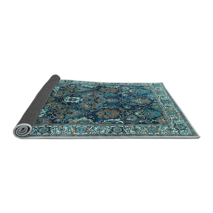 Sideview of Oriental Light Blue Industrial Rug, urb1372lblu