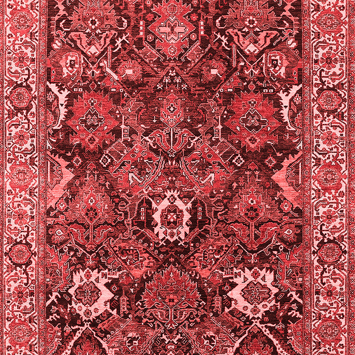 Machine Washable Oriental Red Industrial Rug, wshurb1372red