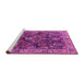 Sideview of Machine Washable Oriental Pink Industrial Rug, wshurb1372pnk