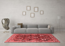 Industrial Red Washable Rugs