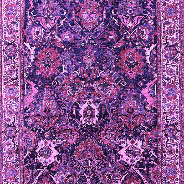 Machine Washable Oriental Purple Industrial Area Rugs, wshurb1372pur
