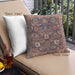 Front View of Mid-Century Modern Urban Square Camel Brown Throw Pillow, 18 inch by 18 inch, pwurb1372