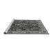 Sideview of Machine Washable Oriental Gray Industrial Rug, wshurb1372gry