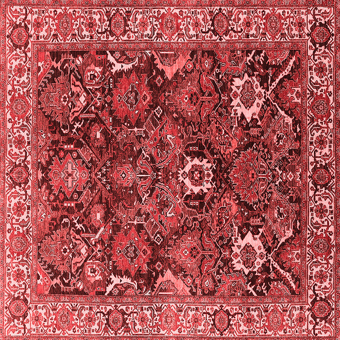 Machine Washable Oriental Red Industrial Rug, wshurb1372red