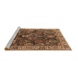 Sideview of Machine Washable Oriental Brown Industrial Rug, wshurb1372brn
