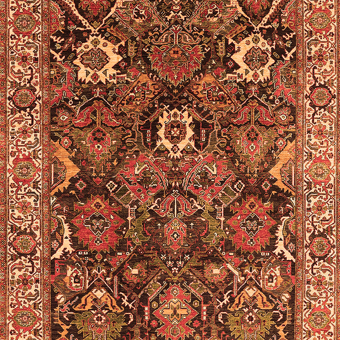 Machine Washable Oriental Orange Industrial Area Rugs, wshurb1372org