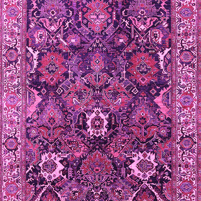 Machine Washable Oriental Pink Industrial Rug, wshurb1372pnk